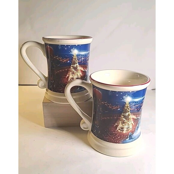 NEW Set Of 2  The Polar Express Warner Bros. Large 3D Train Mug Cups Christmas - Picture 4 of 6